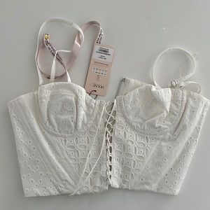 NWT house of cb white belle corset size s